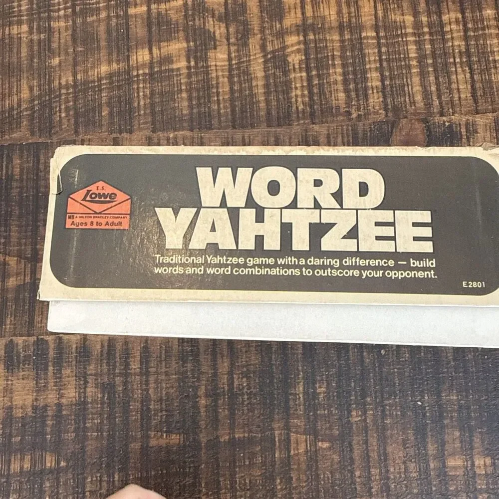 Vintage Word Yahtzee Board Game